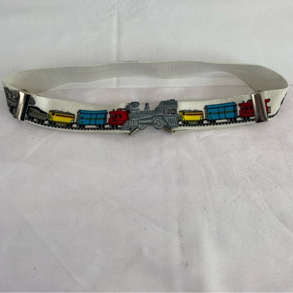 Vintage Train Kids Belt – Elastic Adjustable with Locomotive Buckle - Picture 1 of 3